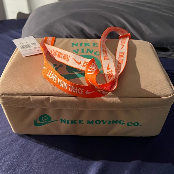 Nike Beige Storage Box with Orange Strap - Picture 1 of 3